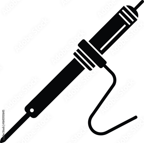 Soldering iron kit silhouette vector art Illustration