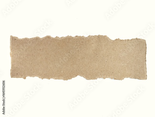Wallpaper Mural Brown torn cardboard piece isolated on white background Torontodigital.ca