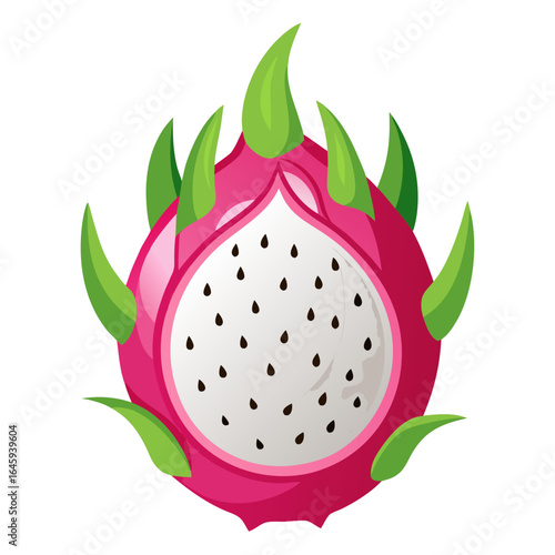 dragon fruit on a white background