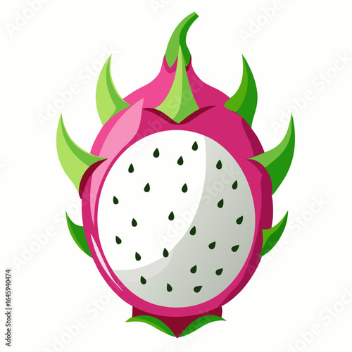 dragon fruit on a white background