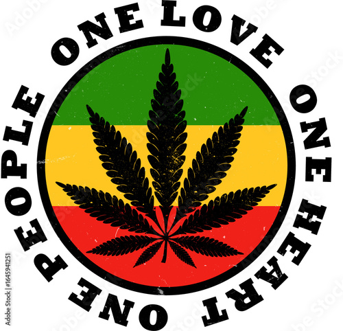 One Love One Heart One People Rasta Cannabis 