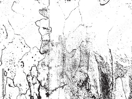 Distressed wall texture isolated on white background, showcasing a weathered surface with an aged effect, perfect for adding a vintage and grungy look to designs and backdrops