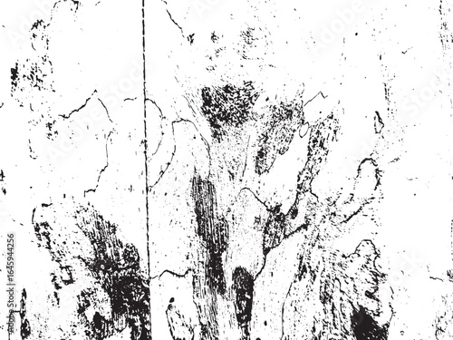 Grungy black and white wall texture with a rough surface, creating an abstract and aged background, perfect for adding a vintage and distressed look to designs isolated on white background