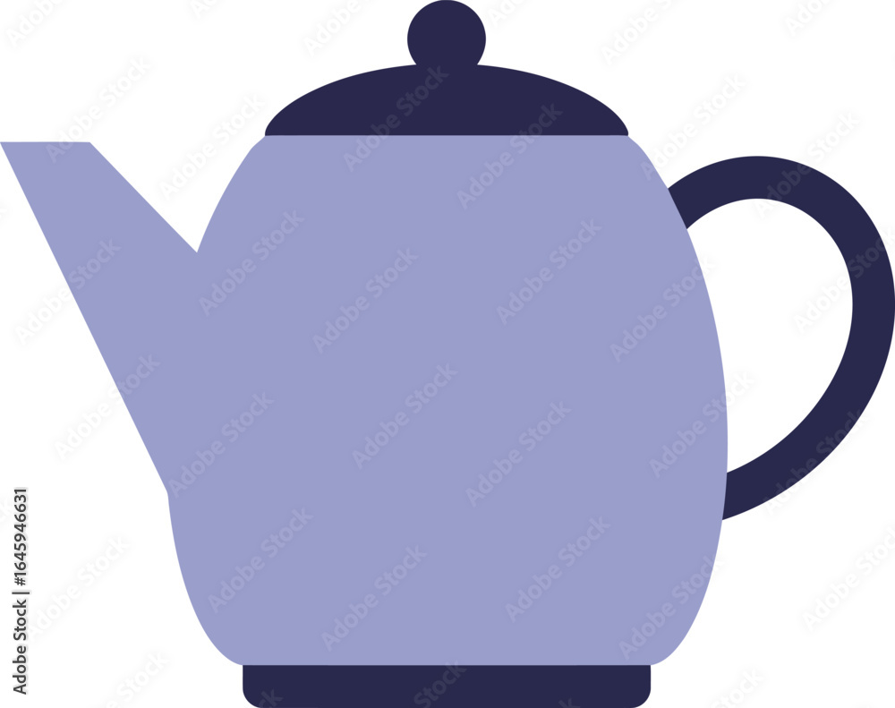 Obraz premium Modern lavender teapot icon