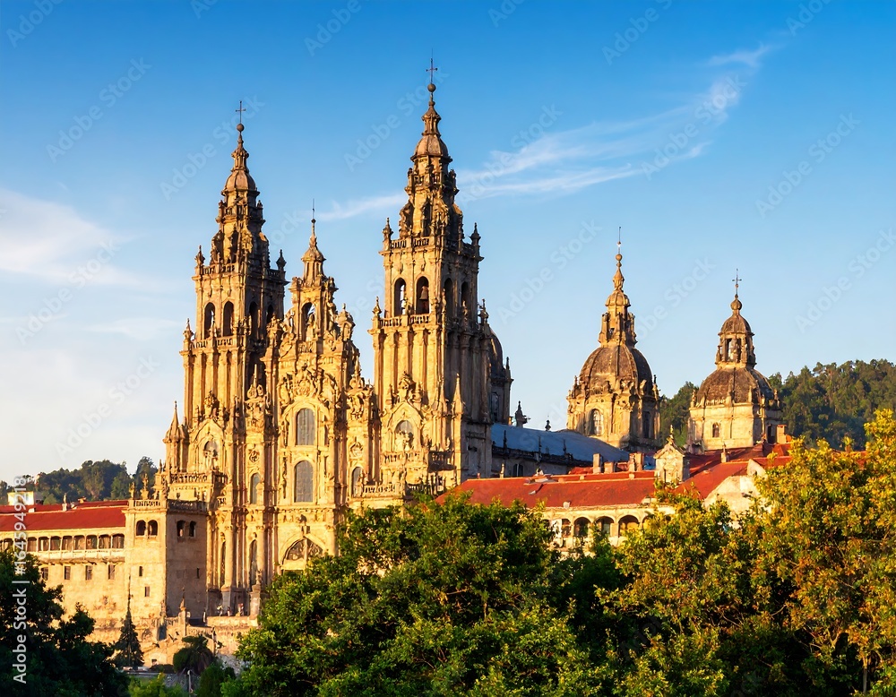 Obraz premium Cathedral facade at dawn