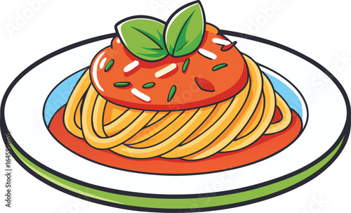 Plate of Delicious Pasta – National Pasta Day Illustration