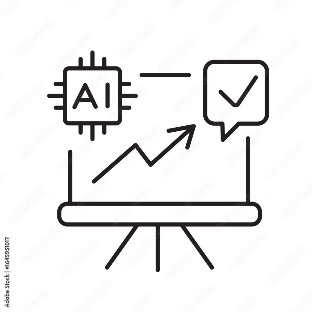 A vector icon of a suggestion document with AI chip, representing smart budget planning and personalized financial advice, created in line style with editable stroke A vector icon of a suggestion document with AI chip, representing smart budget planning and personalized financial advice, created in line style with editable stroke