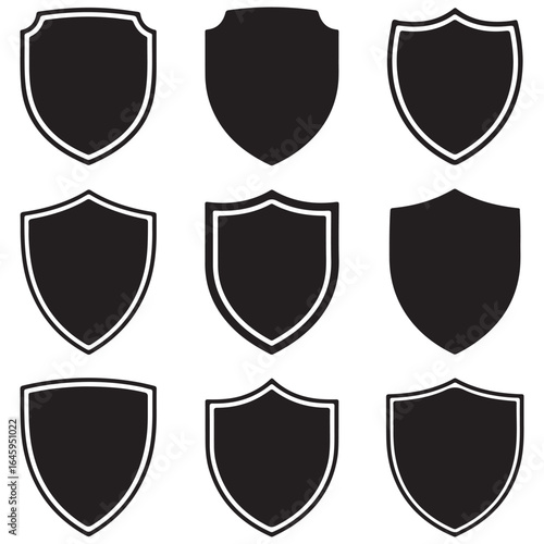 sheilds icon silhouttes	