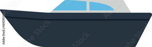 Sleek motor yacht side view luxury watercraft
