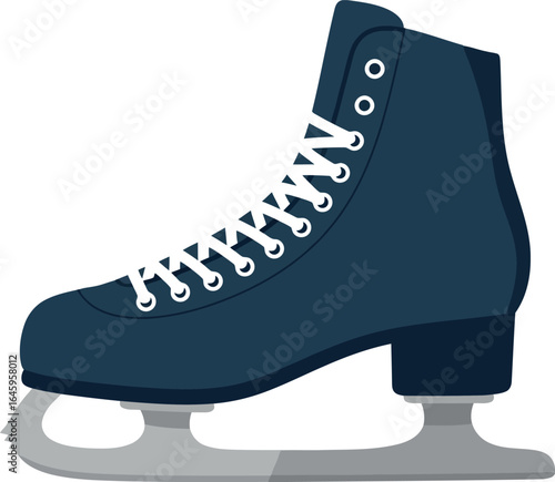 Blue figure skate winter sport ice skating shoe