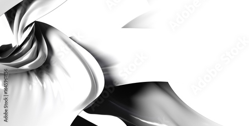 Papier peint High-resolution image of abstract swirling fabric in black and white
