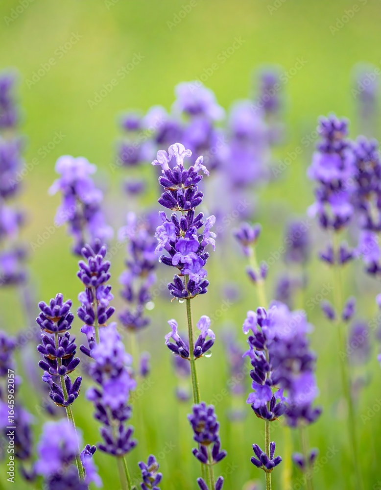 Naklejka premium Lush lavender blossoms in a field