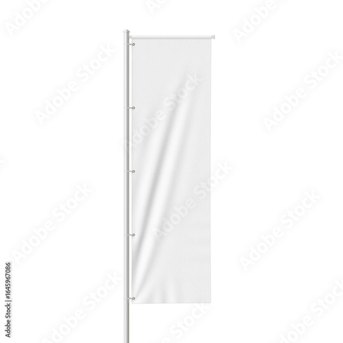 Outdoor Banner Pole Flag Mockup