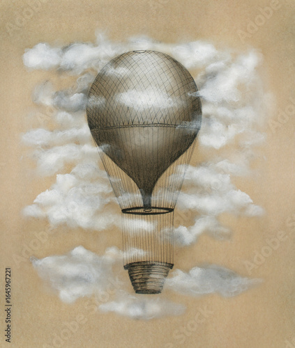 Hot Air Ballon Flying