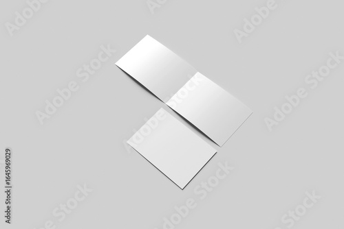 Blank A4 Landscape Bifold Brochure Mockup
