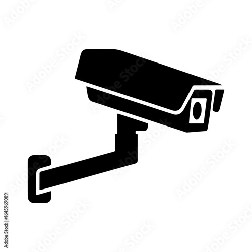 Security camera on the wall for surveillance and monitoring to prevent crime and protect property