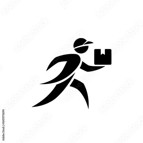 parcel delivery courier icon