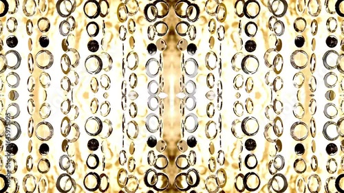 Pearl Gold Silk Waves | Elegant Abstract Flow | Luxury Motion Background