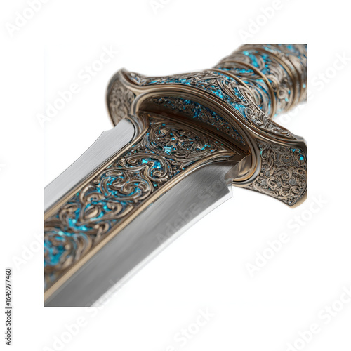 Close-up of Ornate, Jewel-Encrusted Dagger Blade