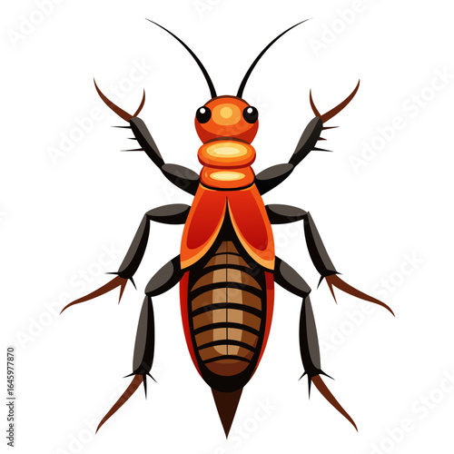 Sleek Termite Vector Design White Background