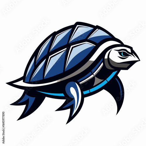 Sleek Terrapin Vector Design White Background