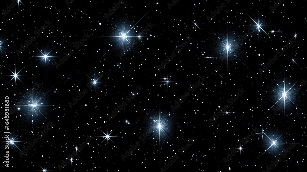 Fototapeta premium Night sky dotted with bright stars