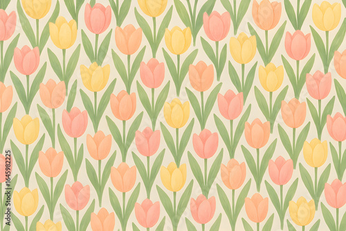 Tulips: A field of vibrant tulips, showcasing an array of warm colors and delicate petals.