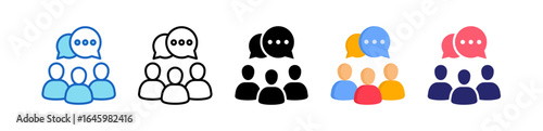 Discussion Multiple Style Icon Set Collection. 