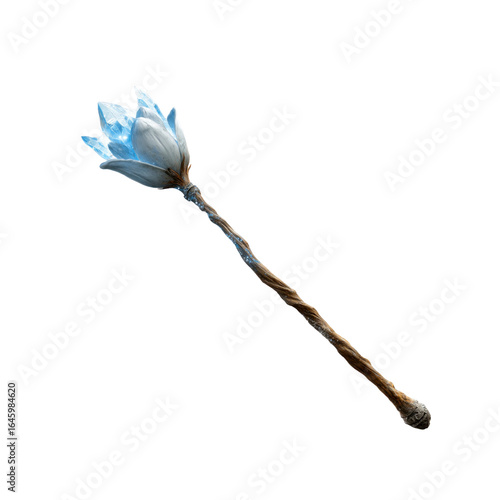 Enchanted Ice Flower Staff - Magical Fantasy Prop