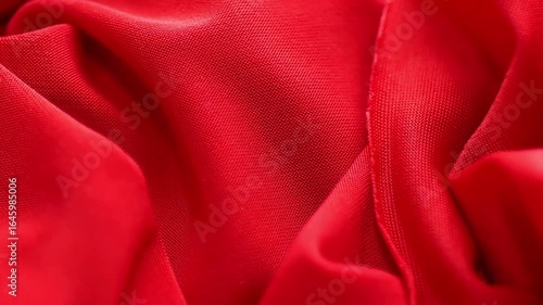 Flowing Red Silk | Luxury Fabric Folds | Elegant Textile Abstract