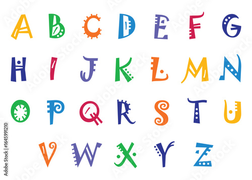 Playful plasticine alphabet, colorful chewing gum letters, joyful bubble typography for kids logo.