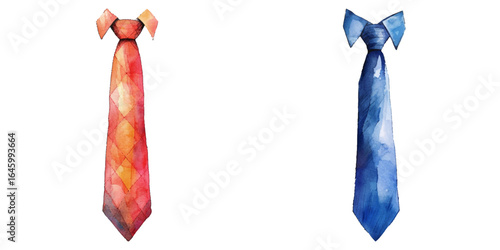 tie watercolor vector illustration