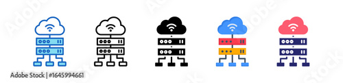 Proxy Server Multiple Style Icon Set Collection. 
