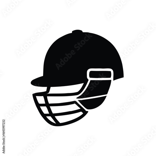 Black helmet face guard protection sport