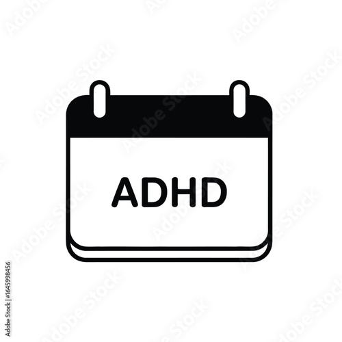 Calendar with adhd text planning organization