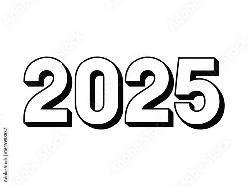 Future year bold typography numbers