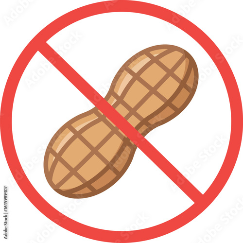 Peanut allergy symbol no peanuts allowed
