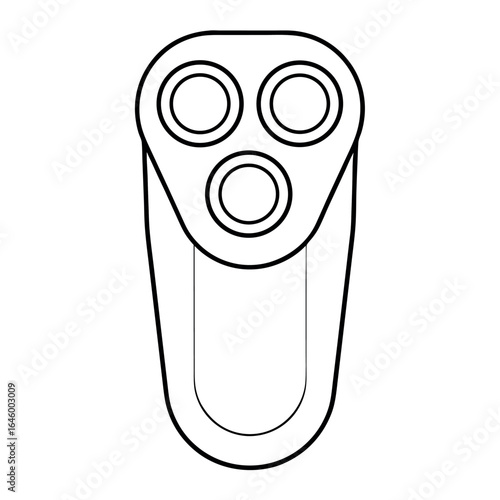 Minimalist electric shaver with a rounded body design