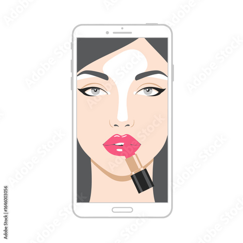 Virtual Beauty: Applying Lipstick in a Smartphone Makeup App, Digital Transformation of Cosmetic Application and Beauty Tutorials