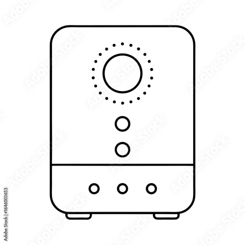 Minimalist smart air purifier with circular vent design