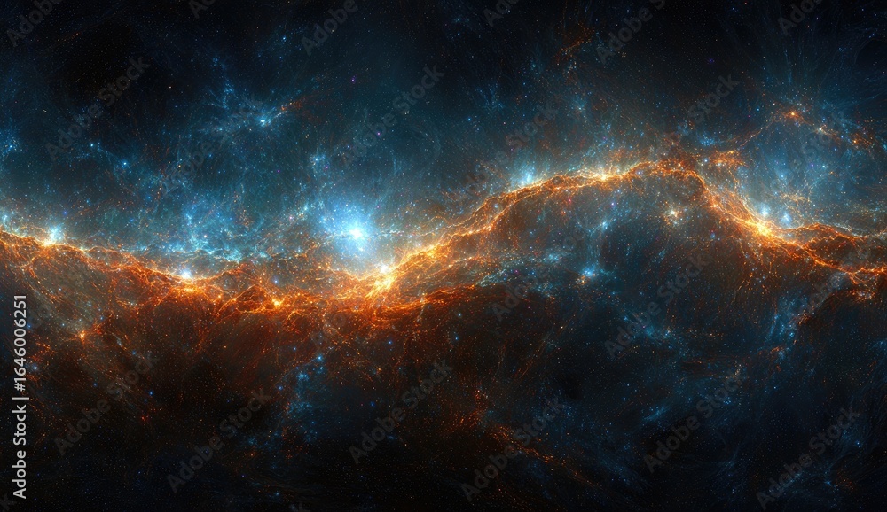 Fototapeta premium Cosmic nebula tapestry