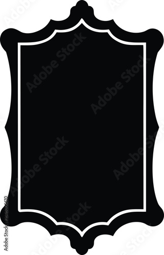 picture frame silhouette vector no details minim.eps