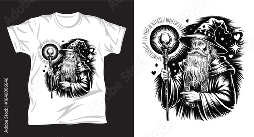 witchcraft graphic vector T shirt design print.