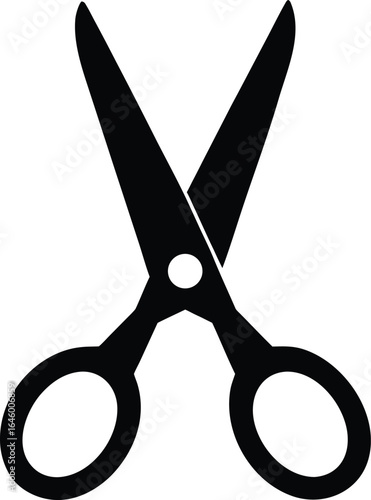scissors silhouette vector no details minimal cl.eps