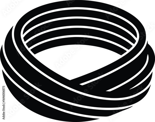 rubber bands silhouette vector no details minima.eps