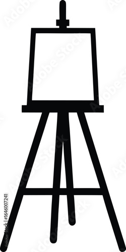studio easel silhouette vector no details minima.eps