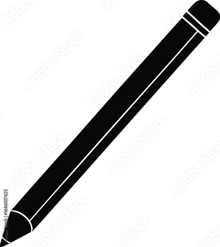 white pencil silhouette vector no details minima.eps