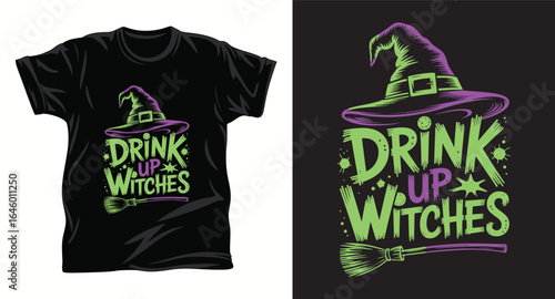 witchcraft graphic vector T shirt design print.
