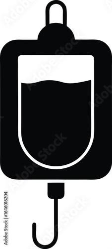 blood bag silhouette vector no details minimal c.eps