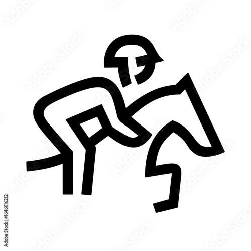 horse racing sport icon vector